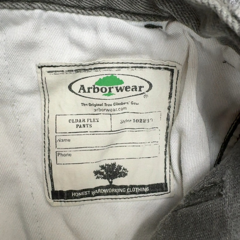 Arborwear Cedar Flex Pants Mens 38x32 Brown Cotton Spandex Double Knee Workwear - Picture 6 of 11